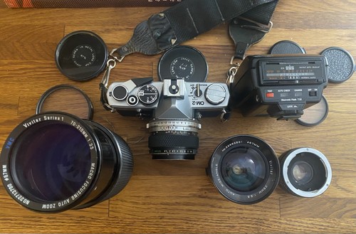 Olympus silver 35mm slr - olympus,